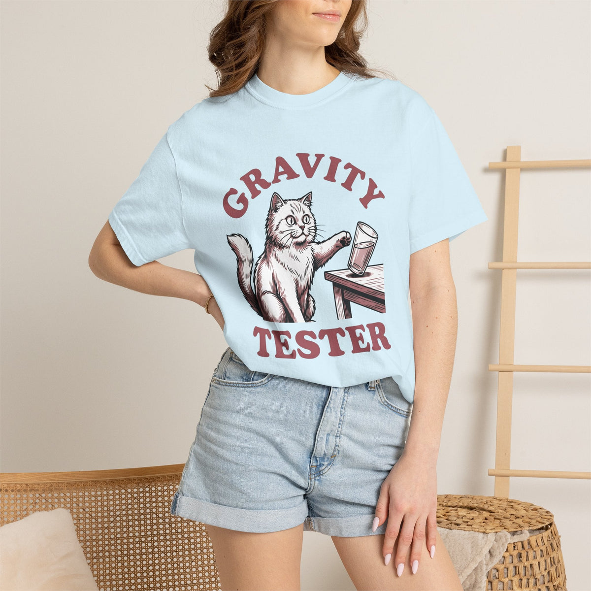 Cat Glass Shirt Humor Unisex Gift Vintage Tee Glassware product image 9