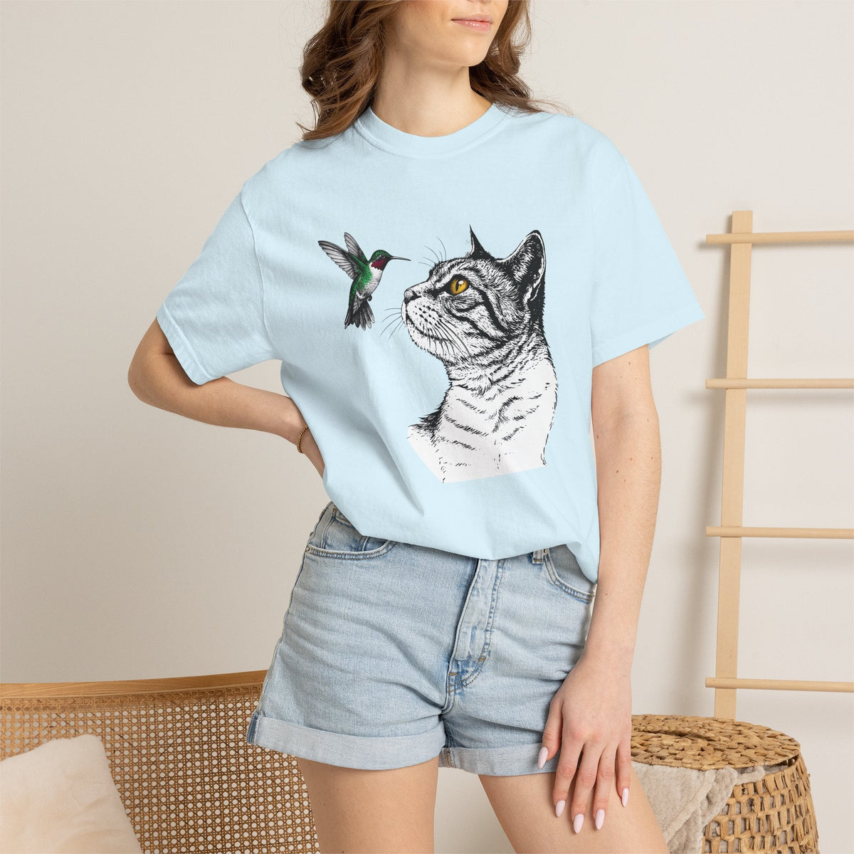 Feline Portrait Shirt Cat Pet Unisex Gift Line Art Tee product image 9
