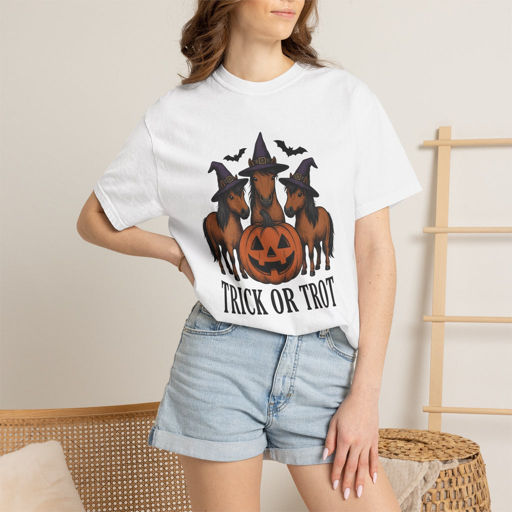 Witch Horse Hat Shirt Halloween Livestock Unisex Gift Classic Tee Sorcery
