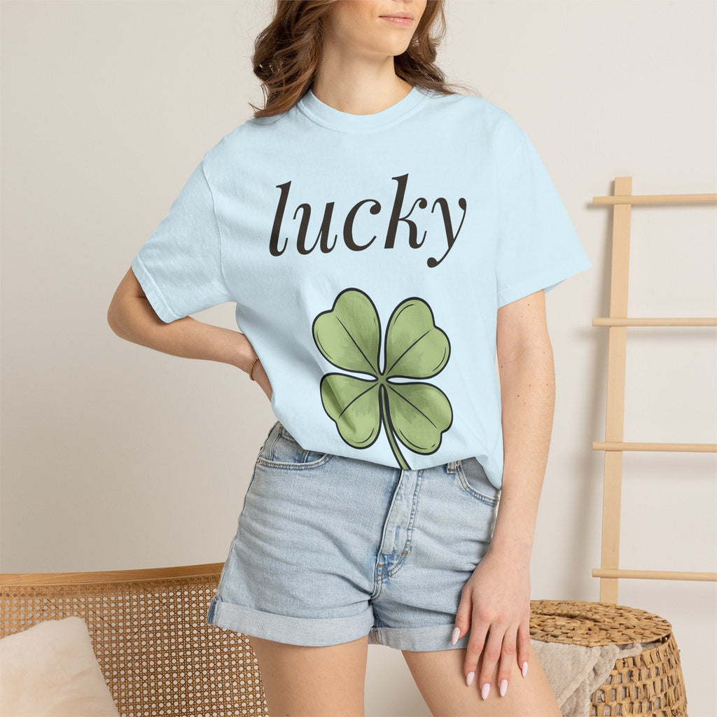 Four Leaf Clover Shirt Holiday Luck Unisex Gift Hand Drawn product image 9