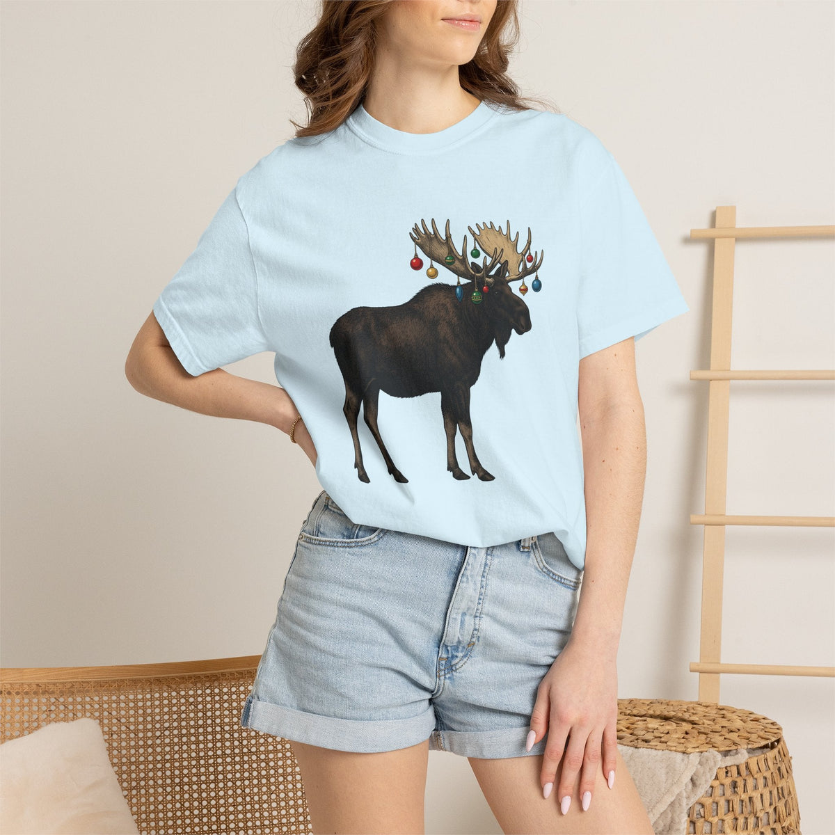 Elk Shirt Christmas Wildlife Unisex Gift Retro Tee Wapiti product image 9