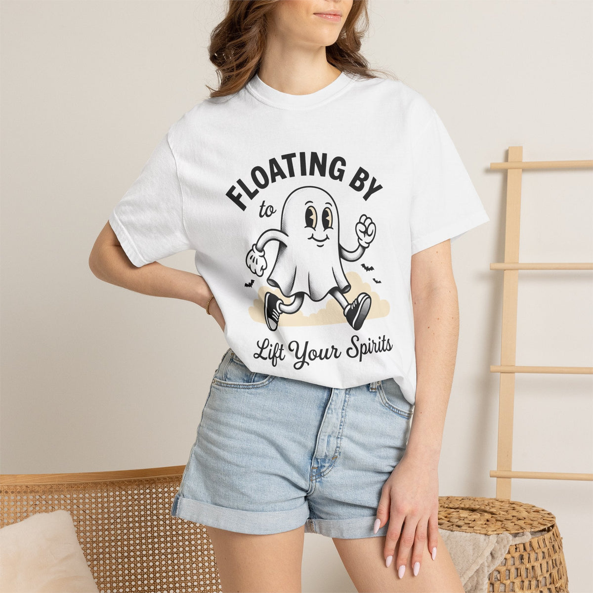 Joyful Ghost Shirt Halloween Eerie Gift Women Illustration product image 6