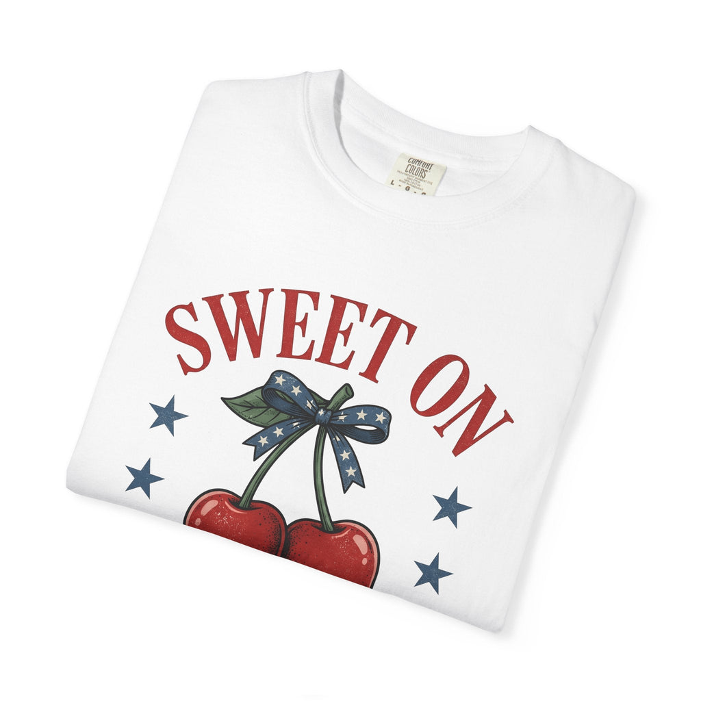 Cherry Pair Shirt America Fruit Gift Women Vintage Tee product image 5
