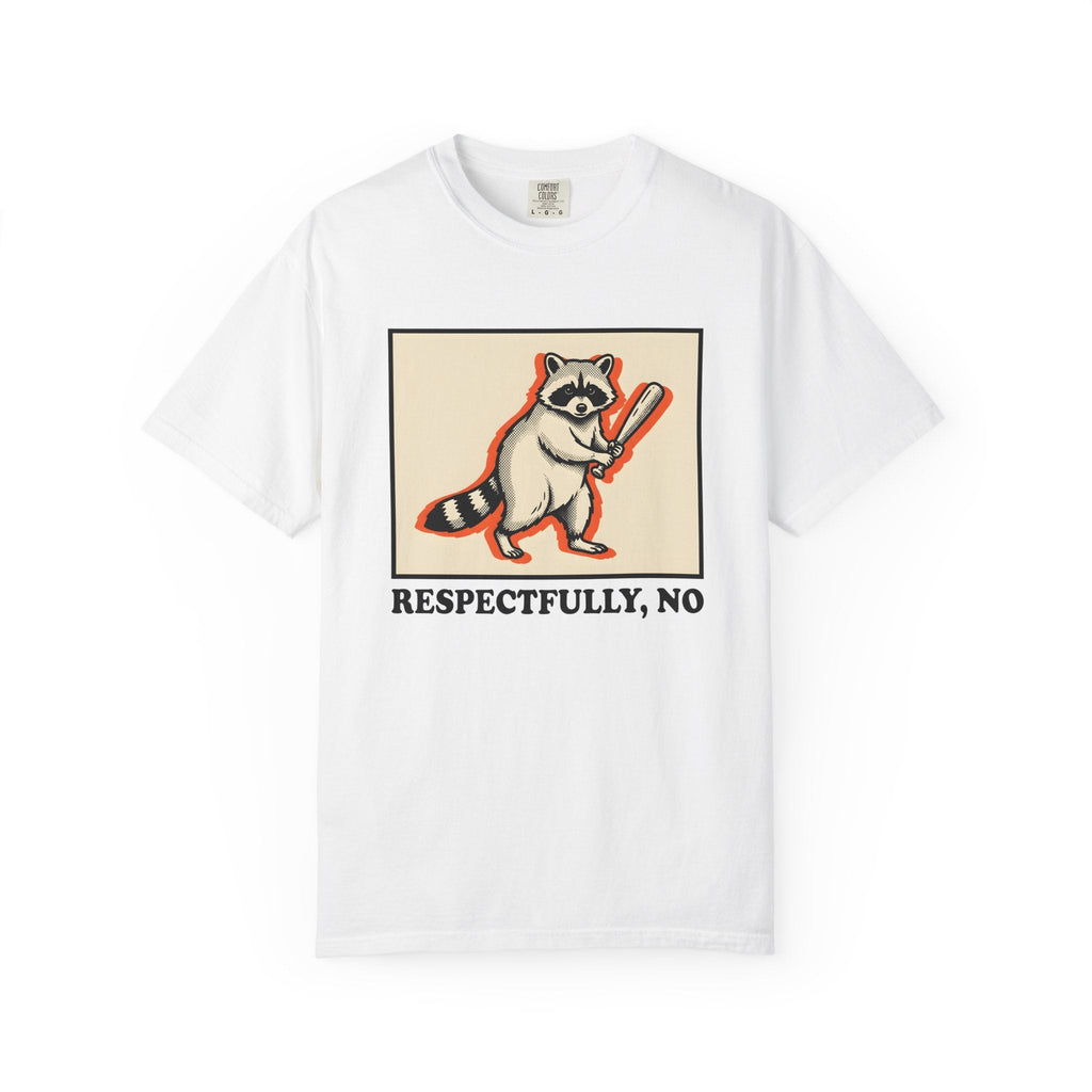 Raccoon Bat Shirt Funny Pets Unisex Gift Line Art Tee product image 1
