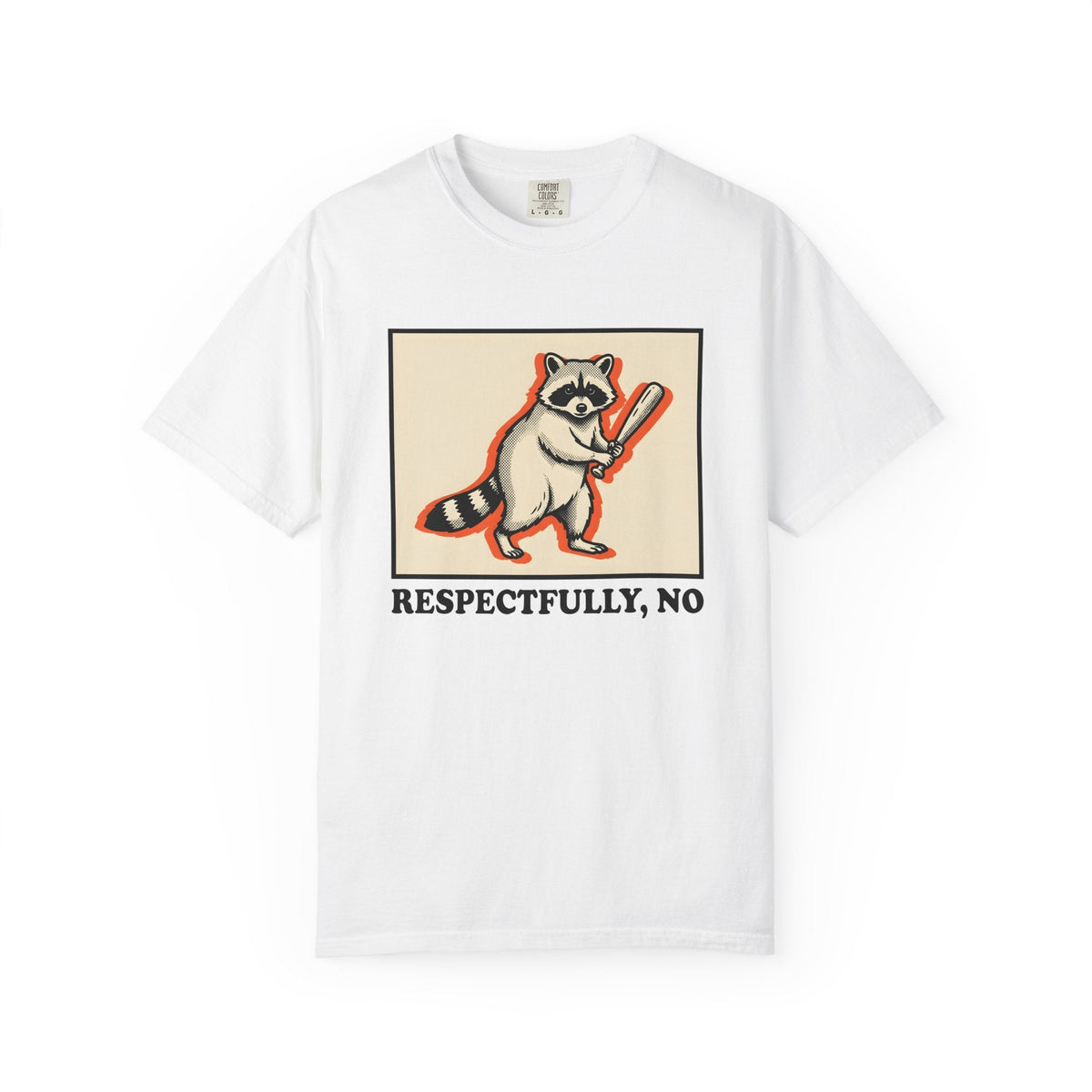 Raccoon Bat Shirt Funny Pets Unisex Gift Line Art Tee product image 1