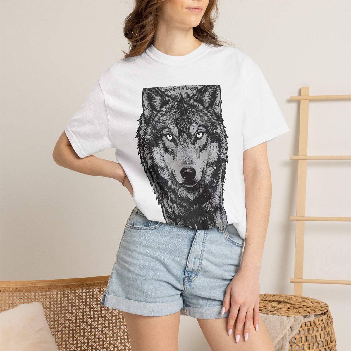 Wolf Drawing Shirt Animals Outdoors Unisex Gift Detailed product image 6