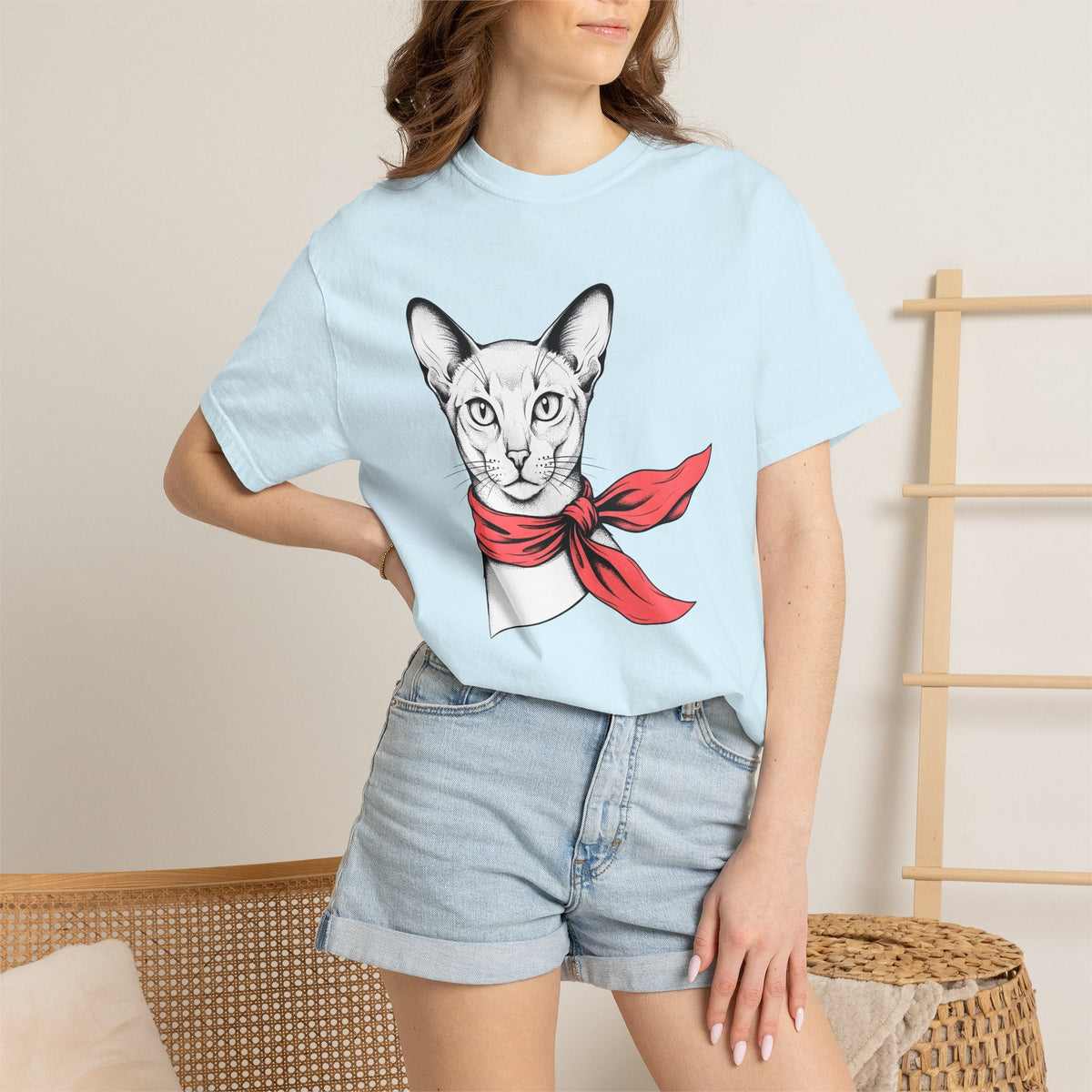 Sphynx Kitty Shirt Cat Outfit Gift Women Cartoon Tee product image 9