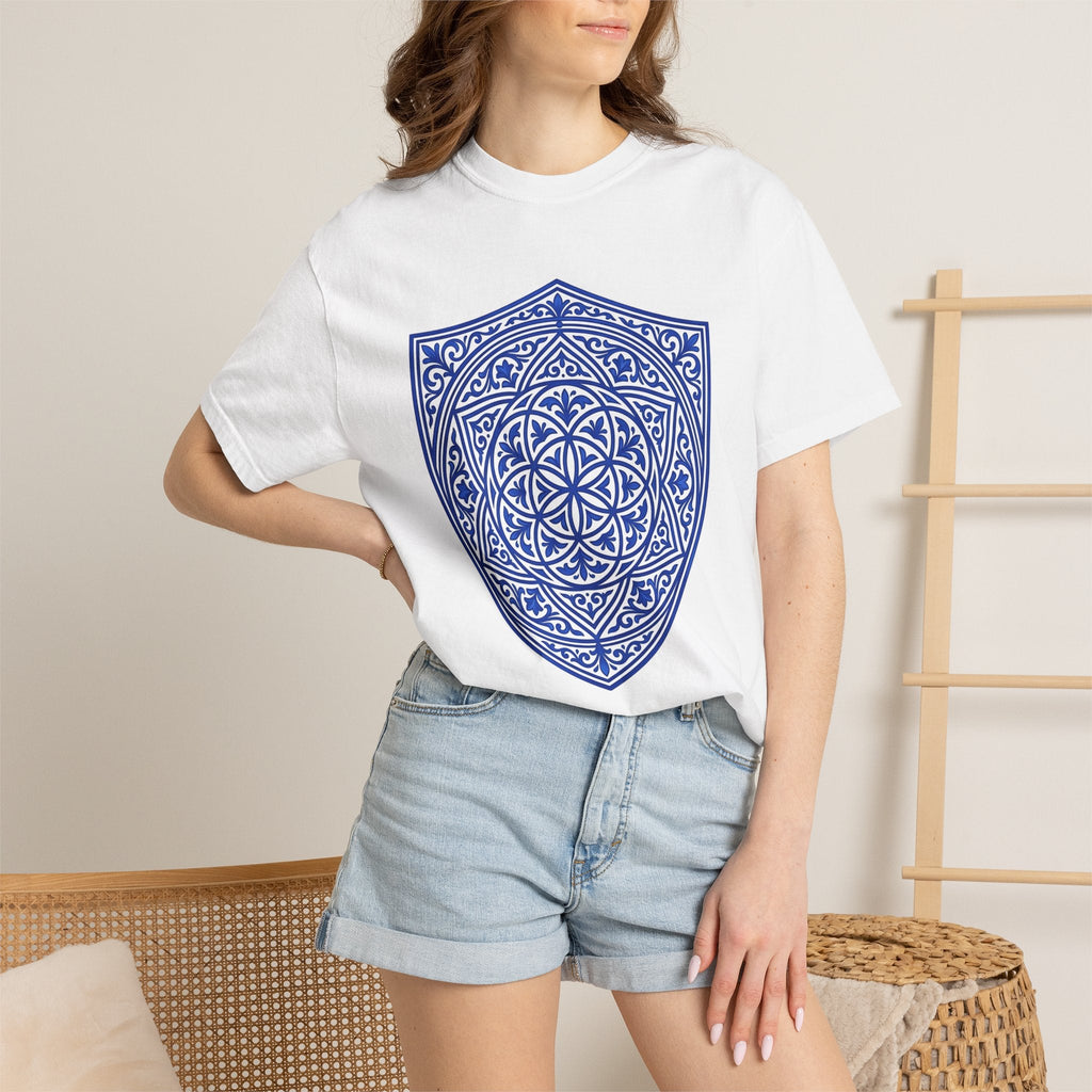 Mandala Shield Shirt Boho Chic Pattern Unisex Gift Tee product image 6
