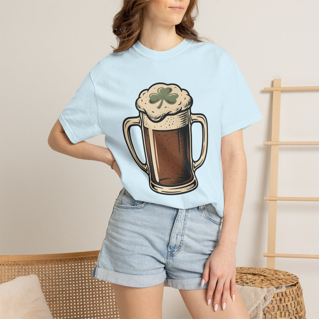 Beer Cup Shirt St Patrick's Day Brew Unisex Gift Old School Tee Pint Glass