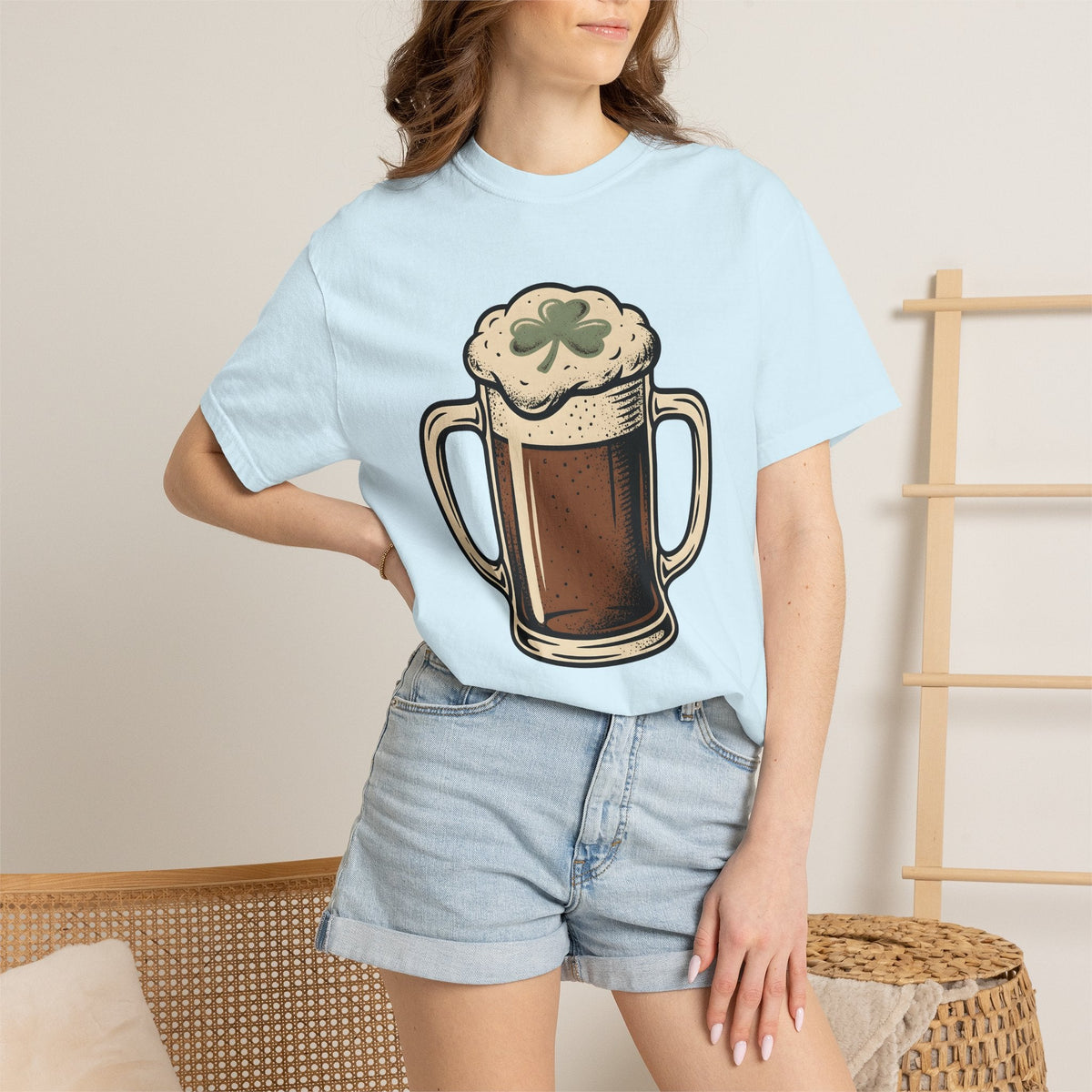 Beer Cup Shirt St Patrick's Day Brew Unisex Gift Old School Tee Pint Glass