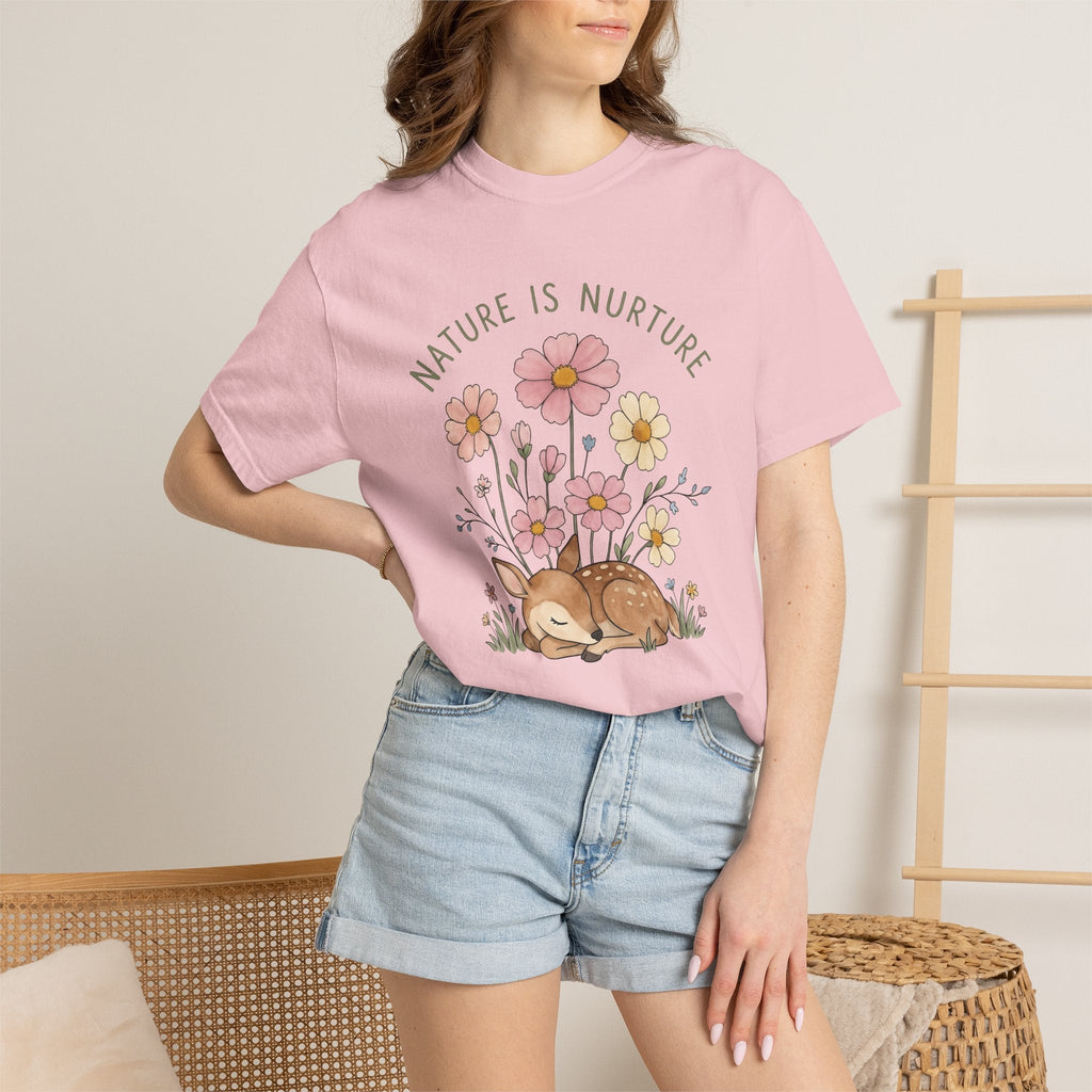 Baby Deer Shirt Animal Nature Unisex Gift Watercolor Tee product image 12