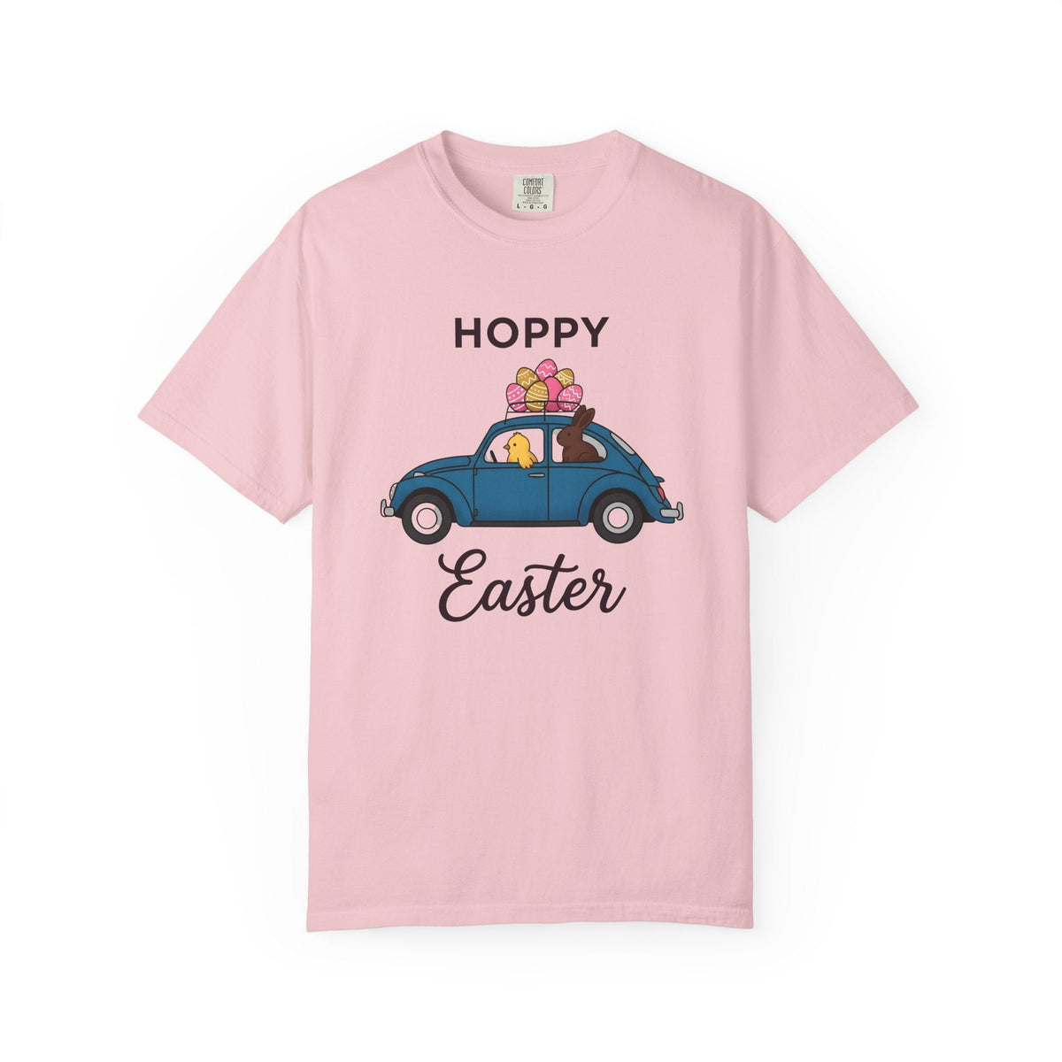 Hare Chick Car Shirt Easter Event Unisex Gift Line Art Tee product image 3