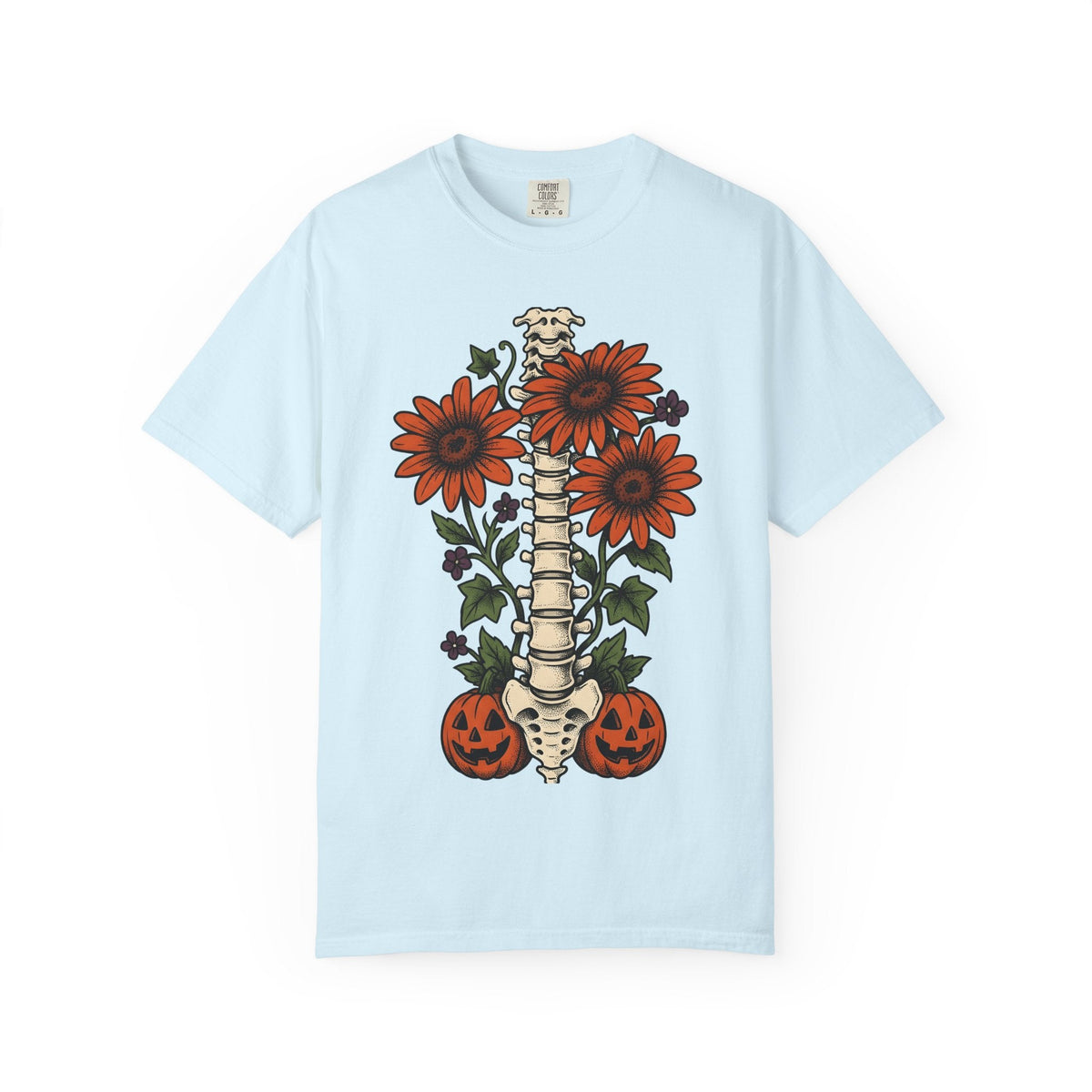 Spine Flower Pumpkins Shirt Halloween Horror Unisex Gift product image 2