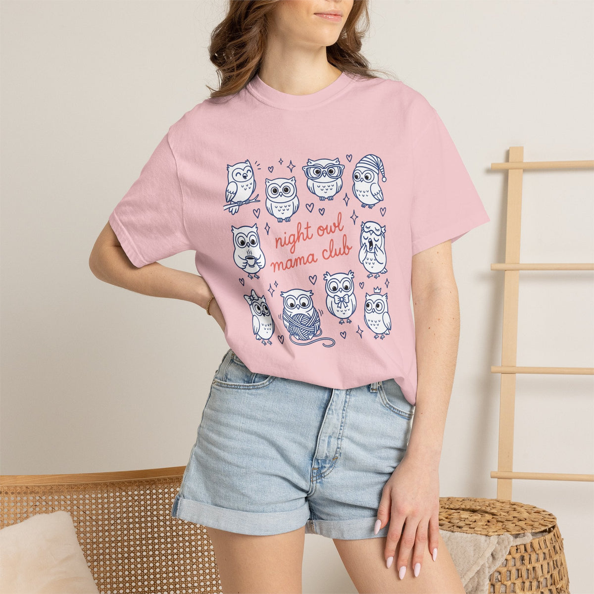 Owl Graphic Shirt Mom Animals Gift for Women Doodle Tee product image 12