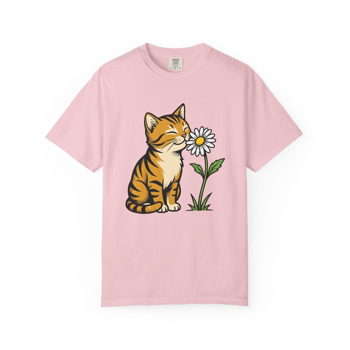 Tabby Cat Shirt Floral Unisex Gift Cartoon Tee Kitty product image 3