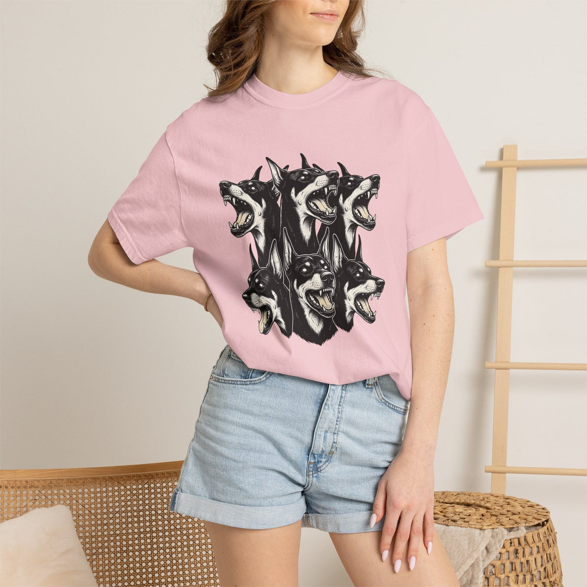 Doberman Puppy Shirt Dog Goth Unisex Gift Old School Tee product image 12