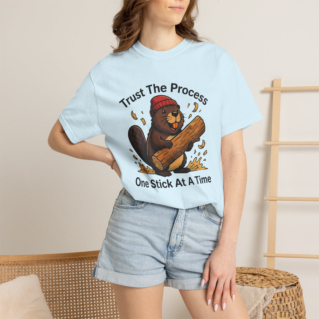 Beaver Log Shirt Funny Animal Unisex Gift Cartoon Tee Dam product image 9