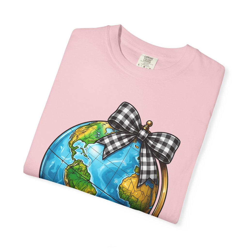 Map Bow Shirt Teachers Expedition Gift Women Bold Tee product image 11