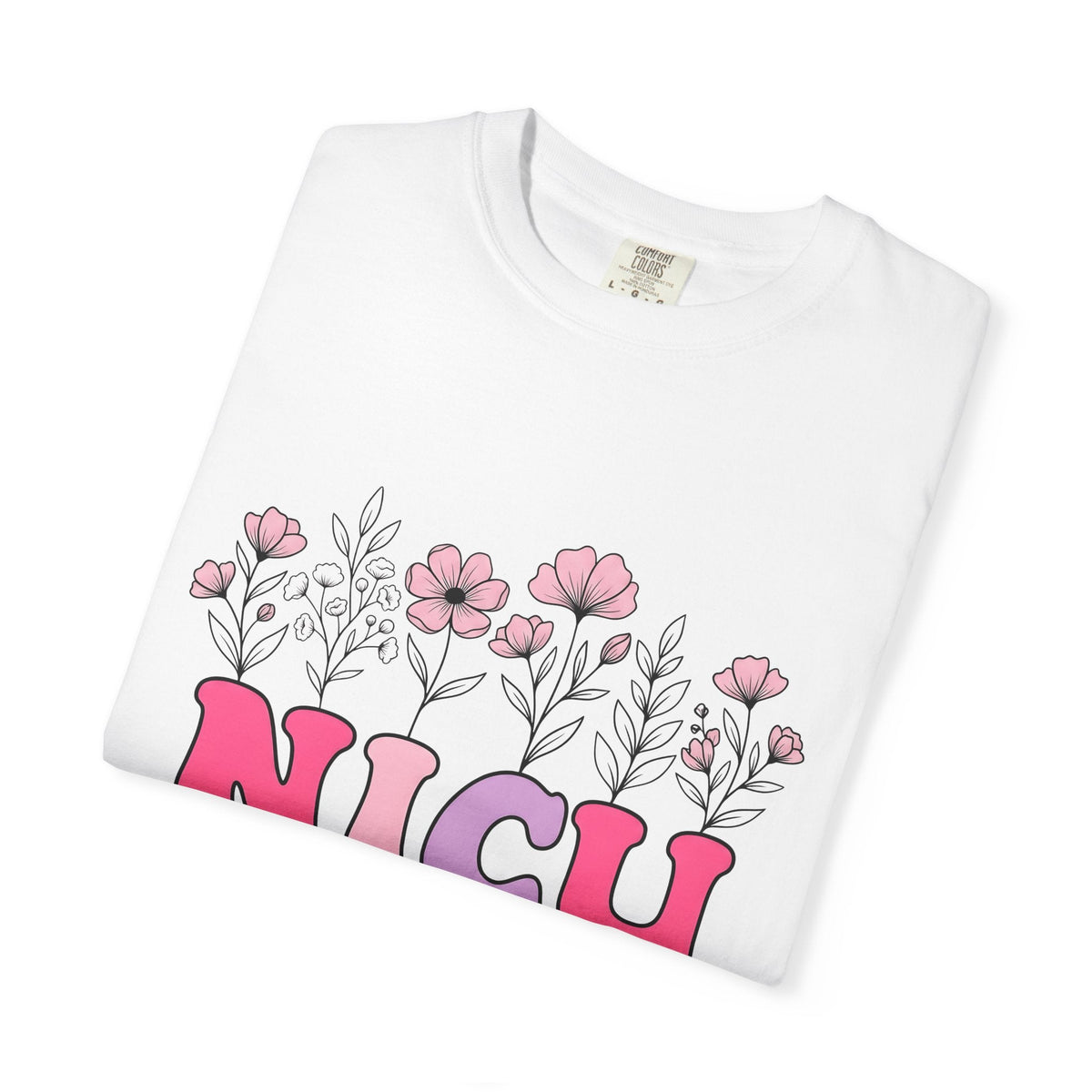 Floral Letters Shirt NICU Nurse Healthcare Gift Women product image 5