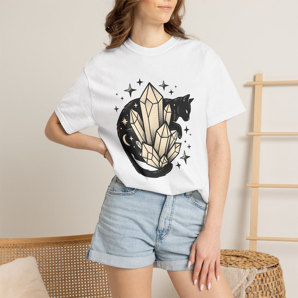 Black Cat Crystal Shirt Alternative Unisex Gift Witchy Tee product image 6
