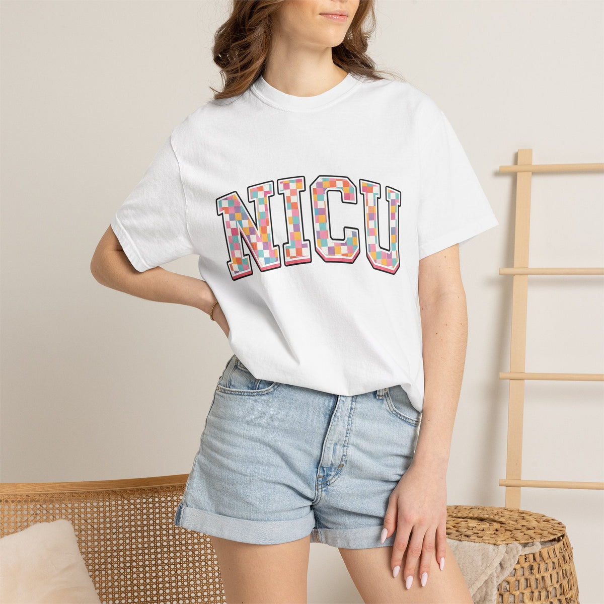 Block Lettering Design Shirt Nurses Clinic Gift Women Thick product image 6