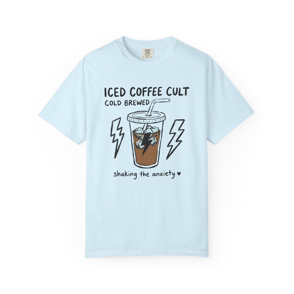 Cold Brew Cup Shirt Coffee Satire Unisex Gift Line Art Tee Cold Brew T-Shirt