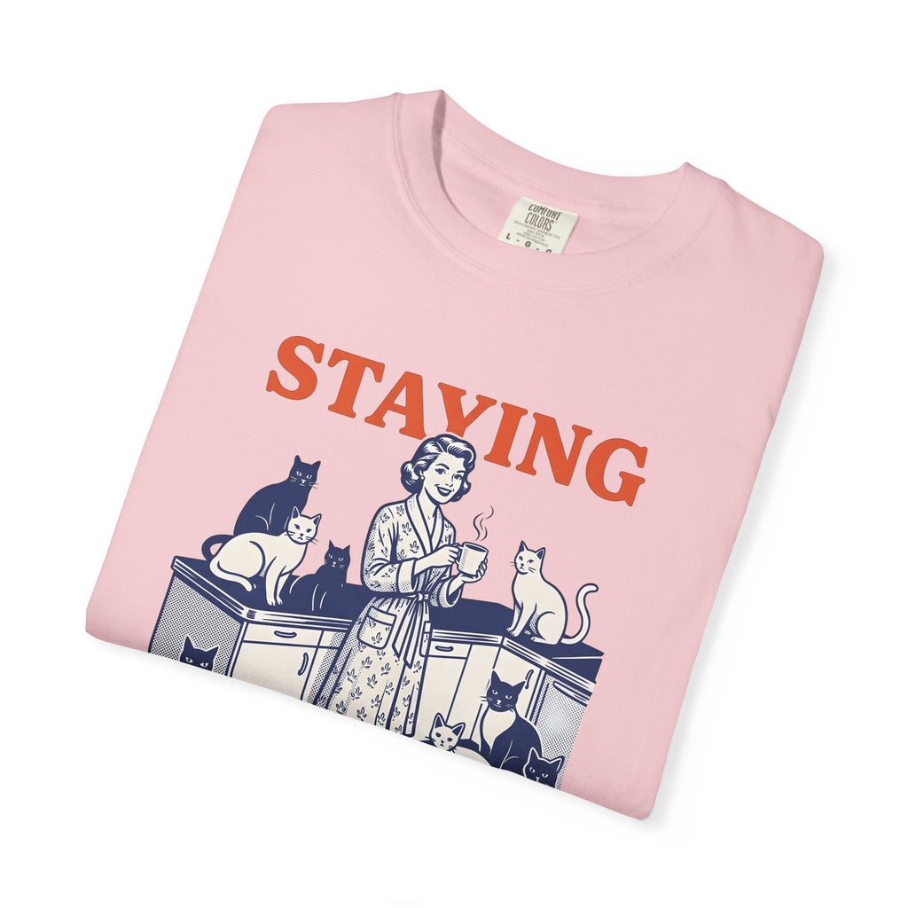 Lady With Cats Shirt Cat Dwelling Gift for Women Nostalgic product image 11
