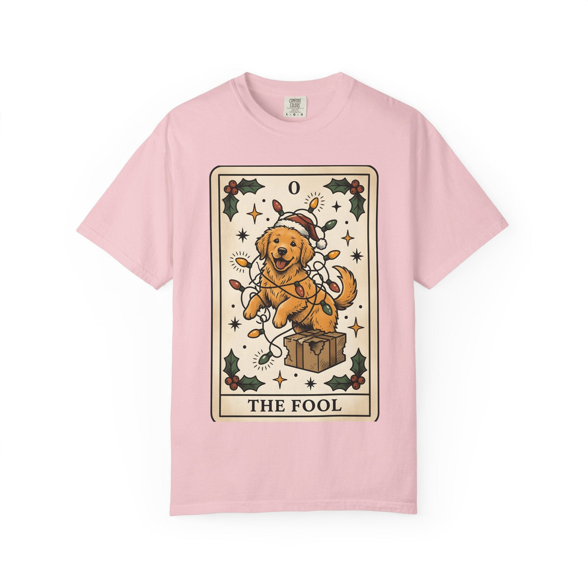 Golden Retriever Fairy Lights Retro T-Shirt – Christmas Dog product image 3