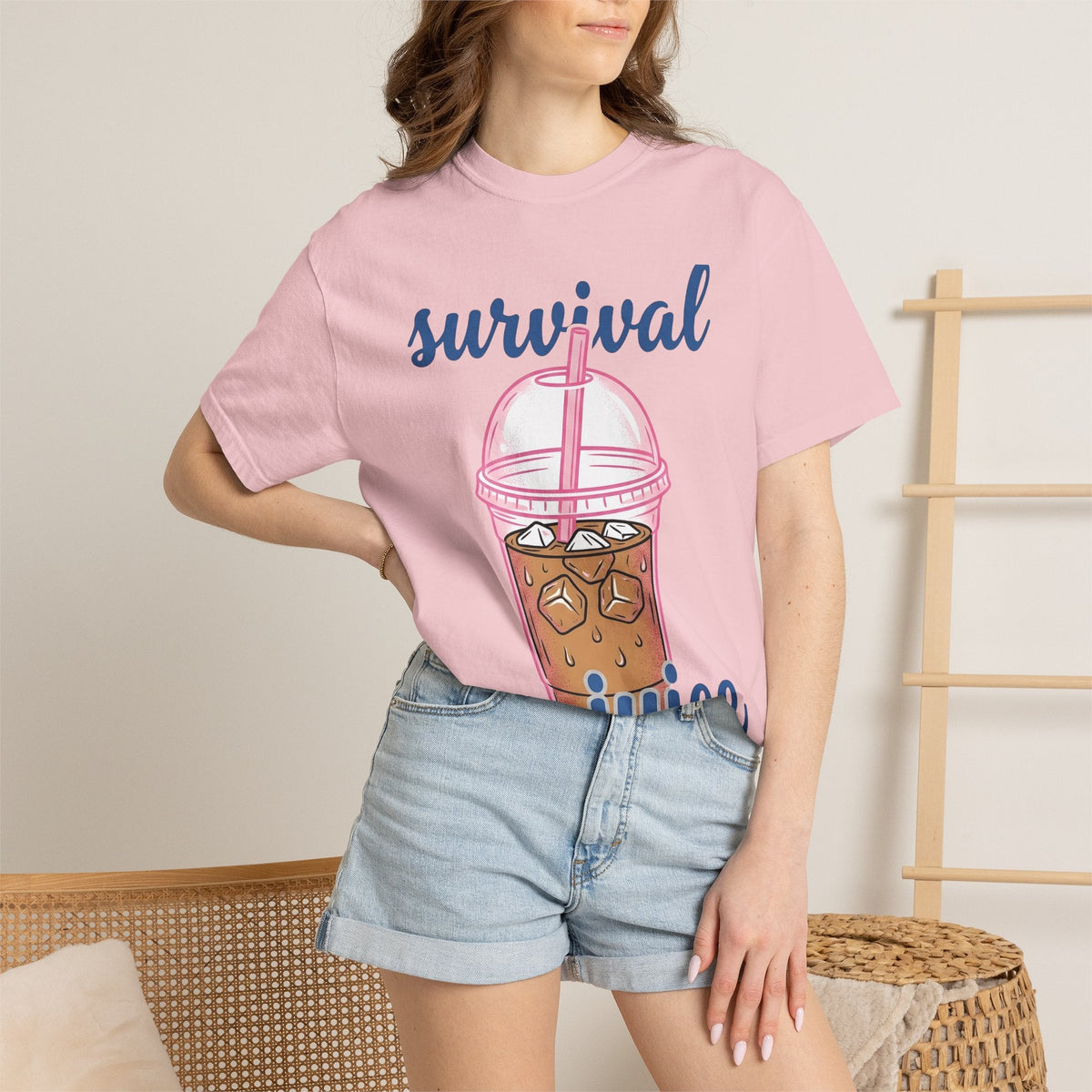 Iced Coffee Cup Shirt Coffee Humor Unisex Gift Cartoon Tee Coffee Mug T-Shirt