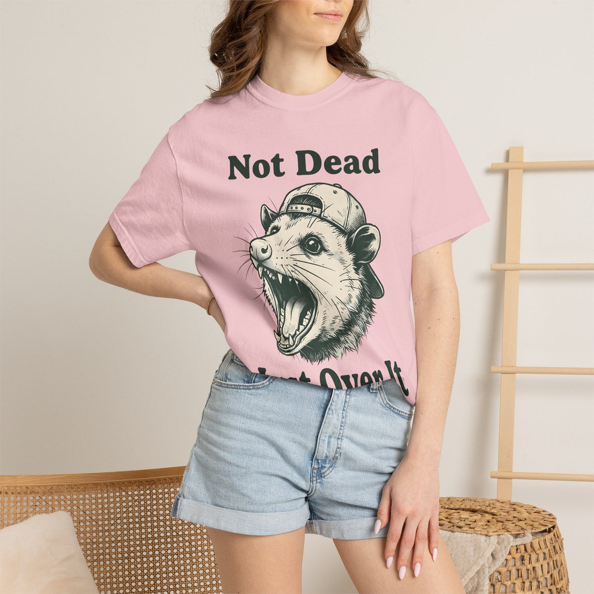 Possum Cap Shirt Funny Creatures Unisex Gift Illustration Tee Opossum T-Shirt