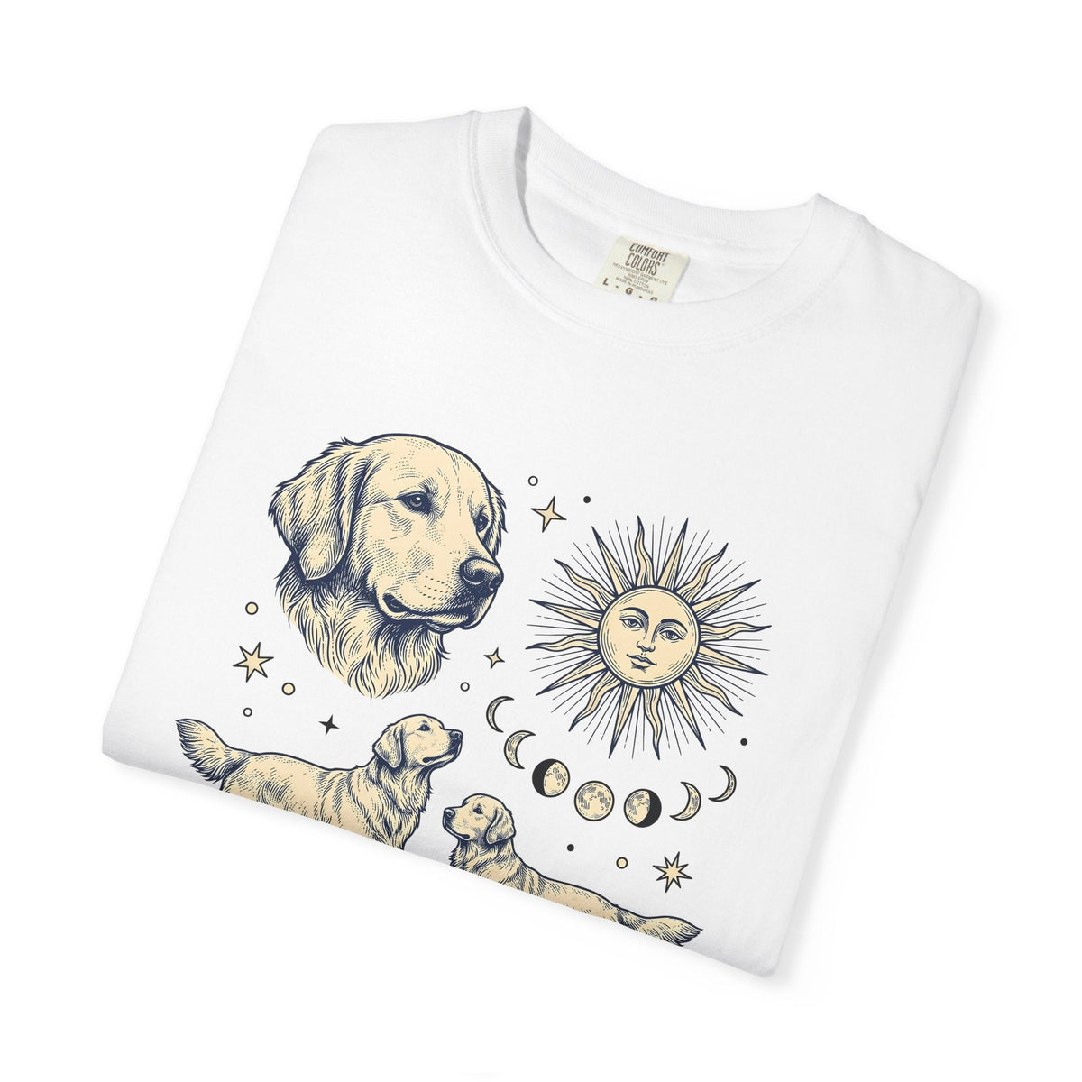 Golden Retriever Shirt Dog Planets Gift Women Sketch Tee product image 5