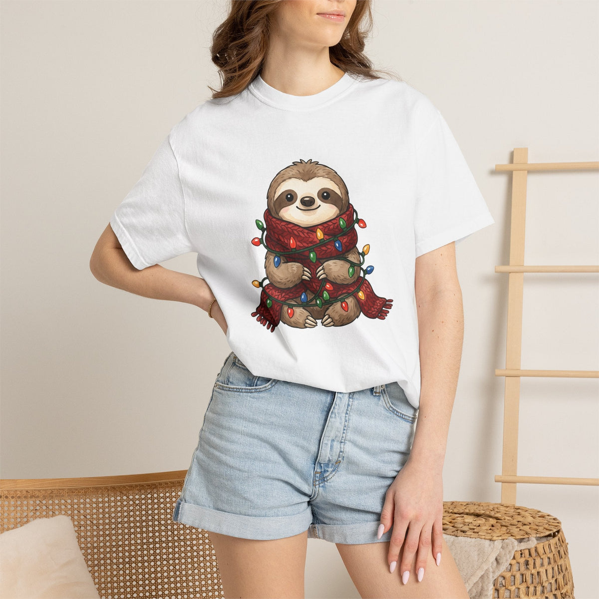 Sloth Shirt Christmas Wildlife Unisex Gift Adorable Tee product image 6