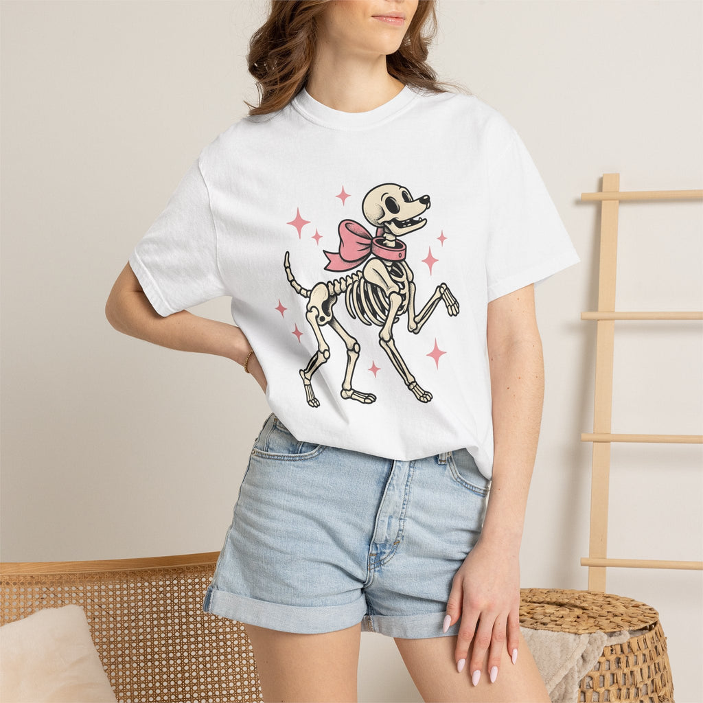 Dog Skeleton Shirt Halloween Unisex Gift Cartoon Tee product image 7