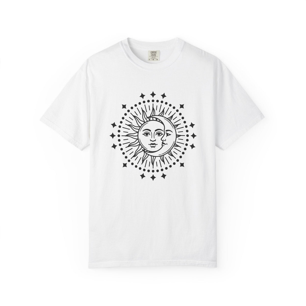 Sun Moon Faces Shirt Boho Chic Cosmos Unisex Gift Fantasy product image 1