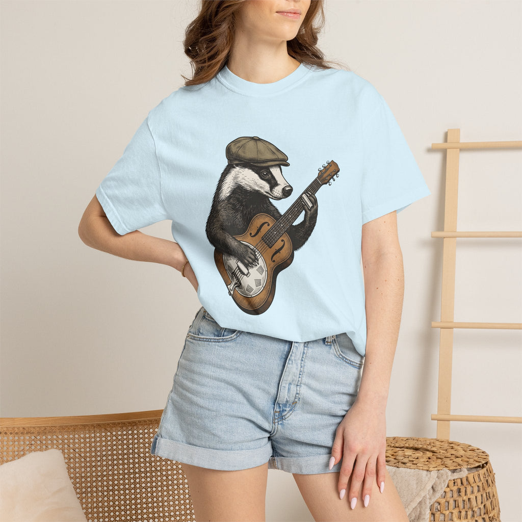 Badger Guitar Shirt Animals Melody Unisex Gift Antique Tee product image 9