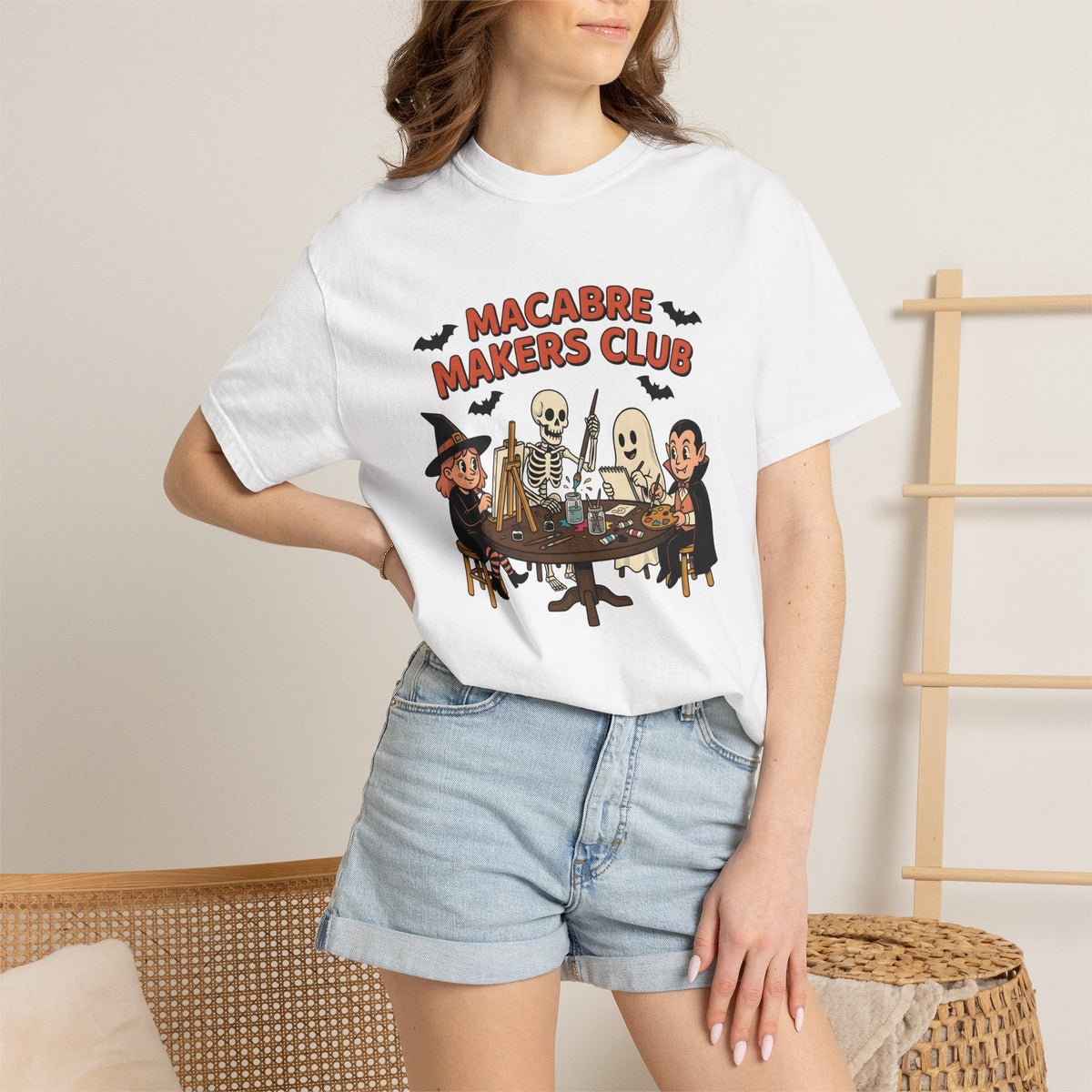 Halloween Figures Shirt Drawing Unisex Gift Doodle Tee product image 7