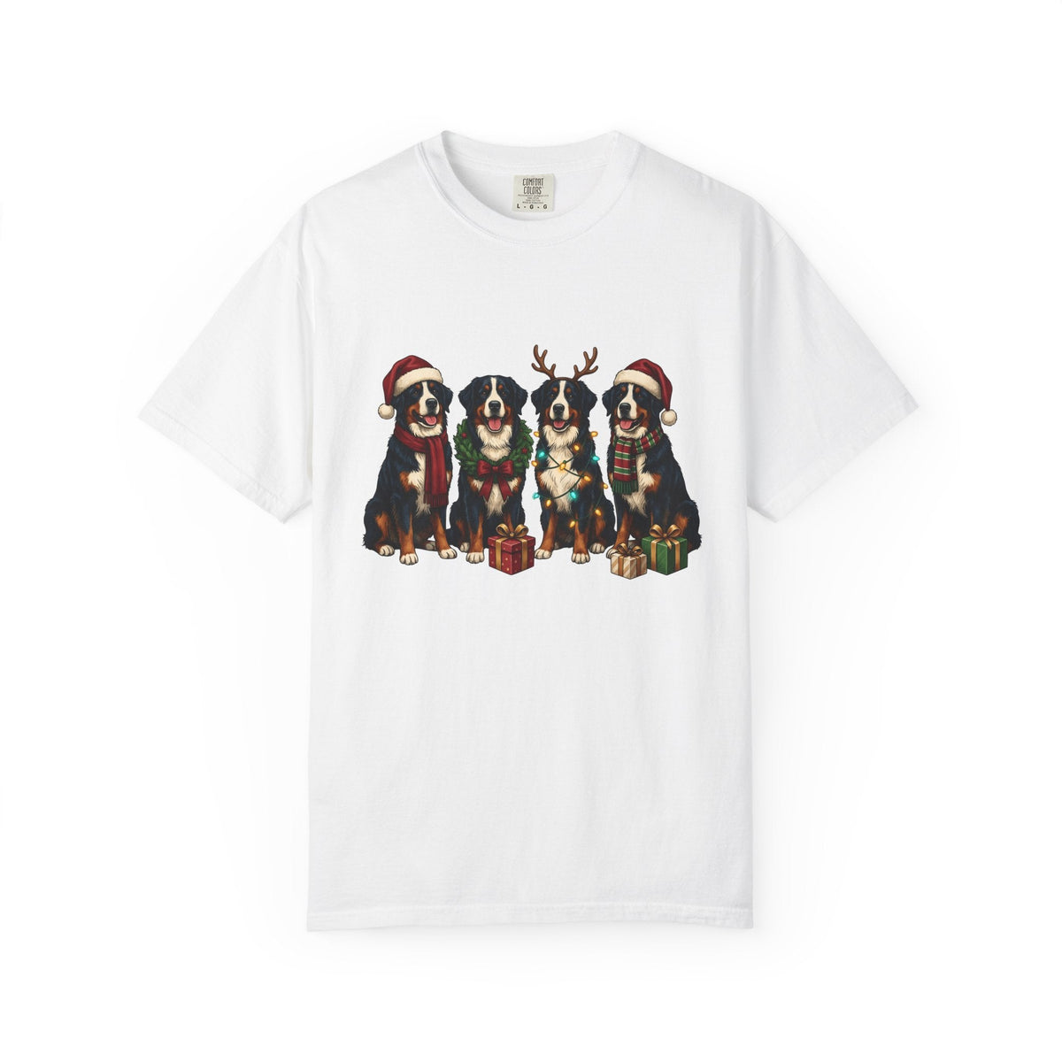 Bernese Mountain Dog Shirt Christmas Gift Women Holiday product image 1