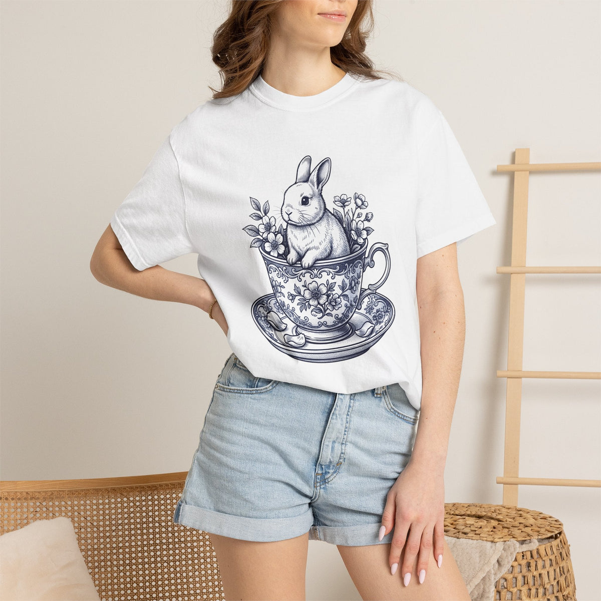 Rabbit Cup Shirt Easter Wildlife Unisex Gift Retro Tee Mug T-Shirt Easter Fan
