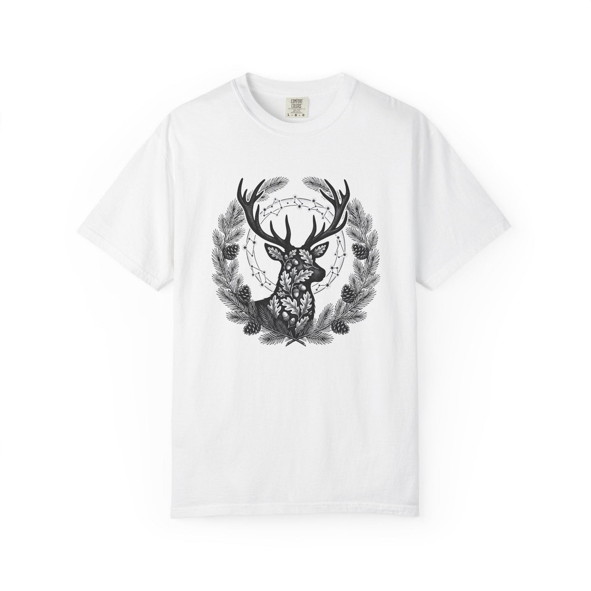 Buck Silhouette Shirt Boho Chic Plants Gift Women Leaf Tee product image 1