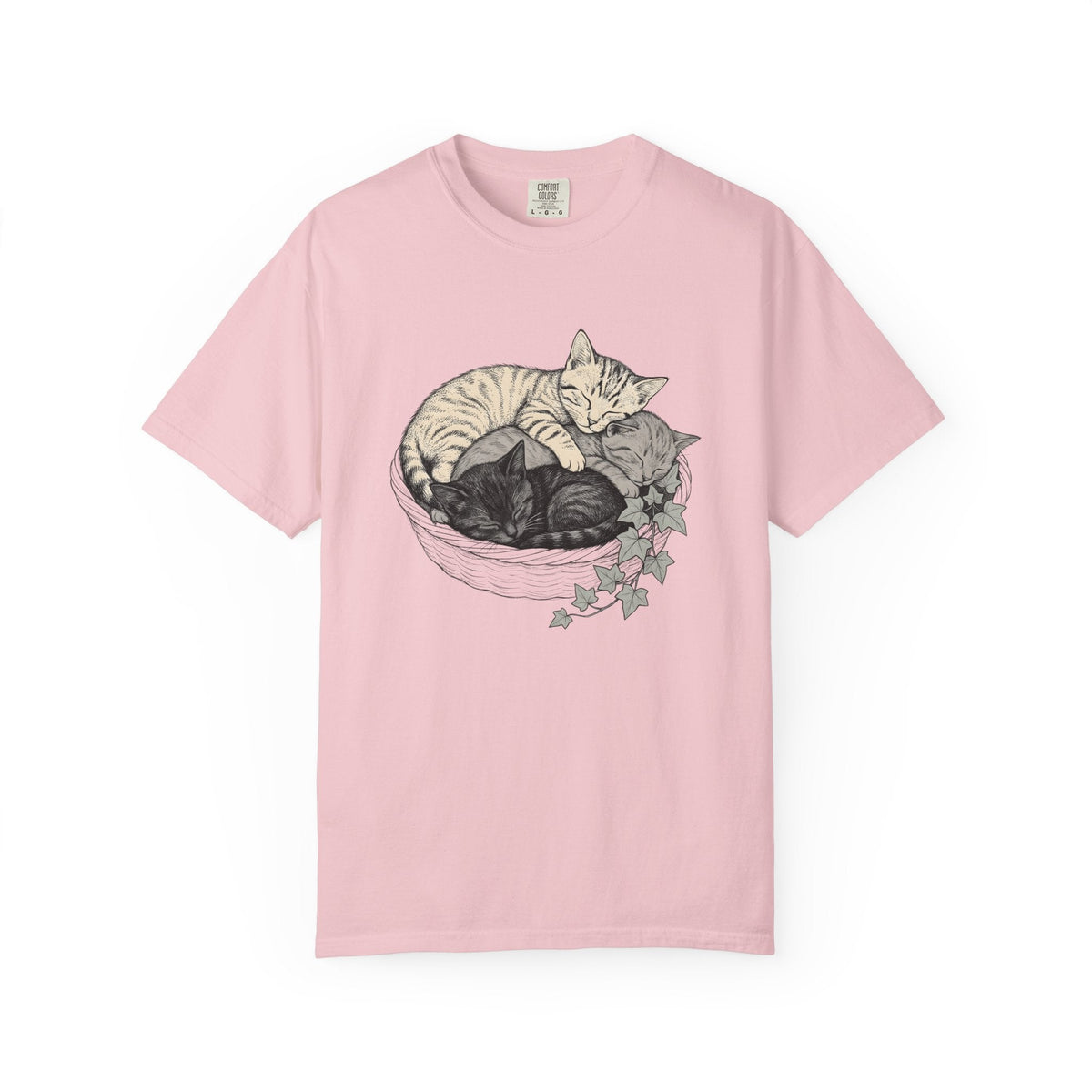 Napping Cats Shirt Cat Wildlife Unisex Gift Line Art Tee product image 3
