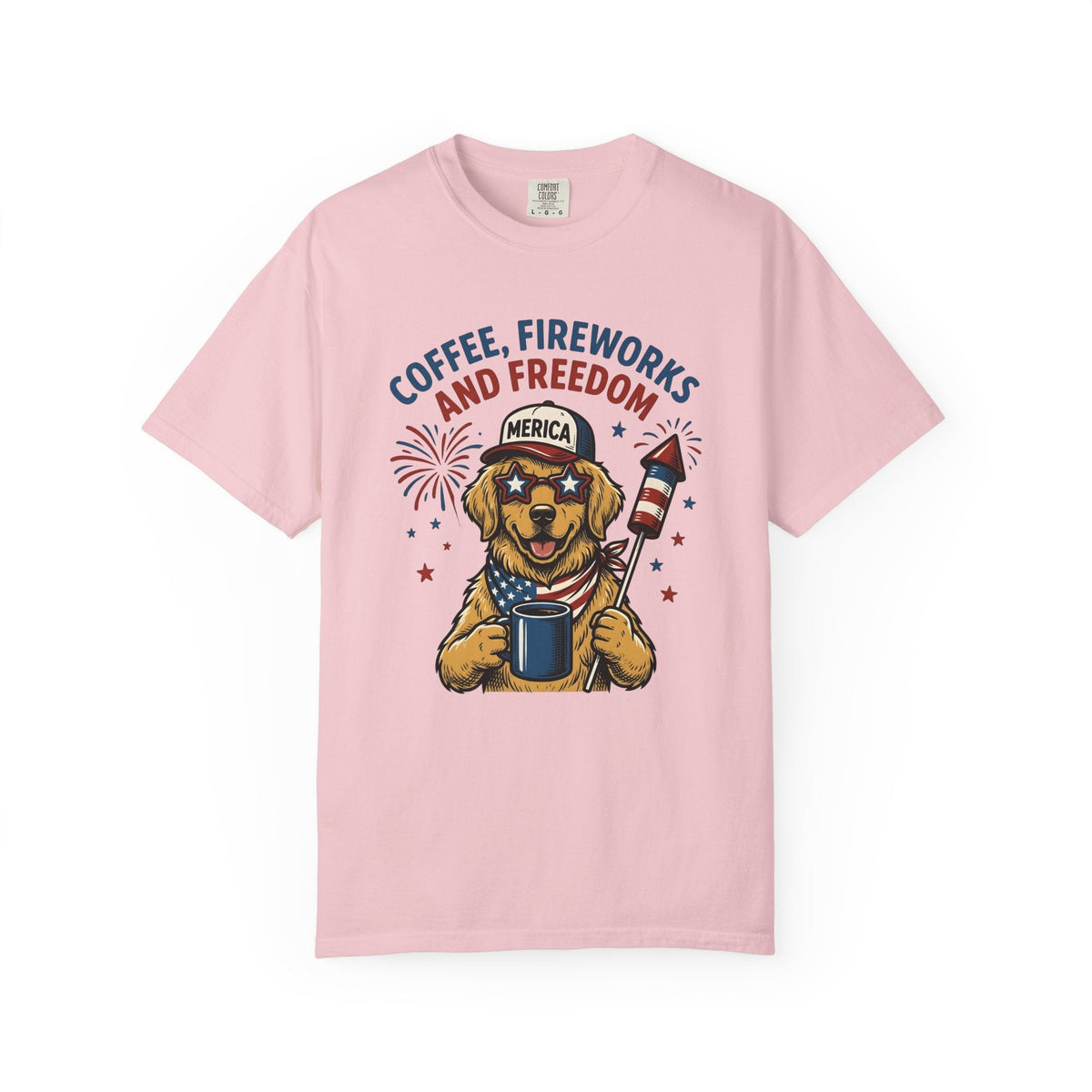 Golden Retriever Shirt 4th Of July Dog Unisex Gift Cartoon product image 3