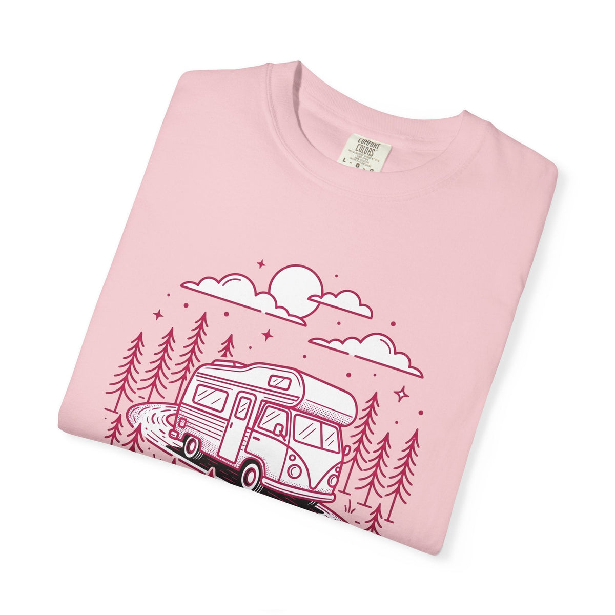 Camper Van Shirt Camping Adventure Unisex Gift Line Art Tee product image 11