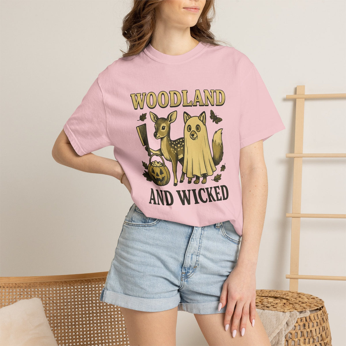 Woodland Animals Shirt Halloween Unisex Gift Vintage Tee product image 12