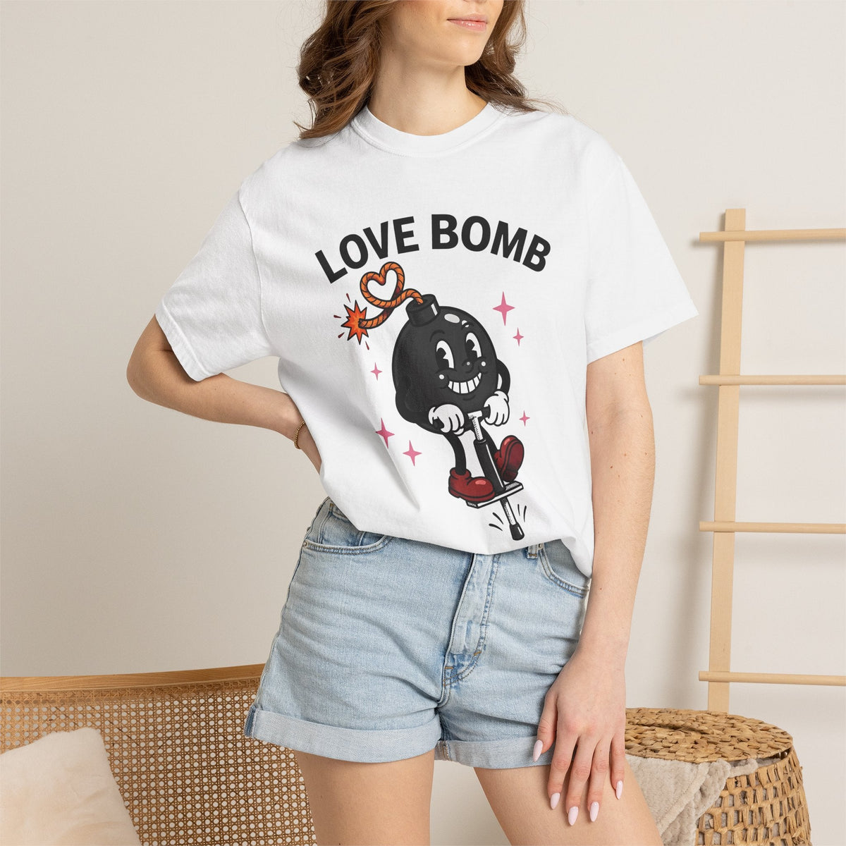Cartoon Bomb Icon Shirt St. Valentine's Day Duos Unisex product image 6