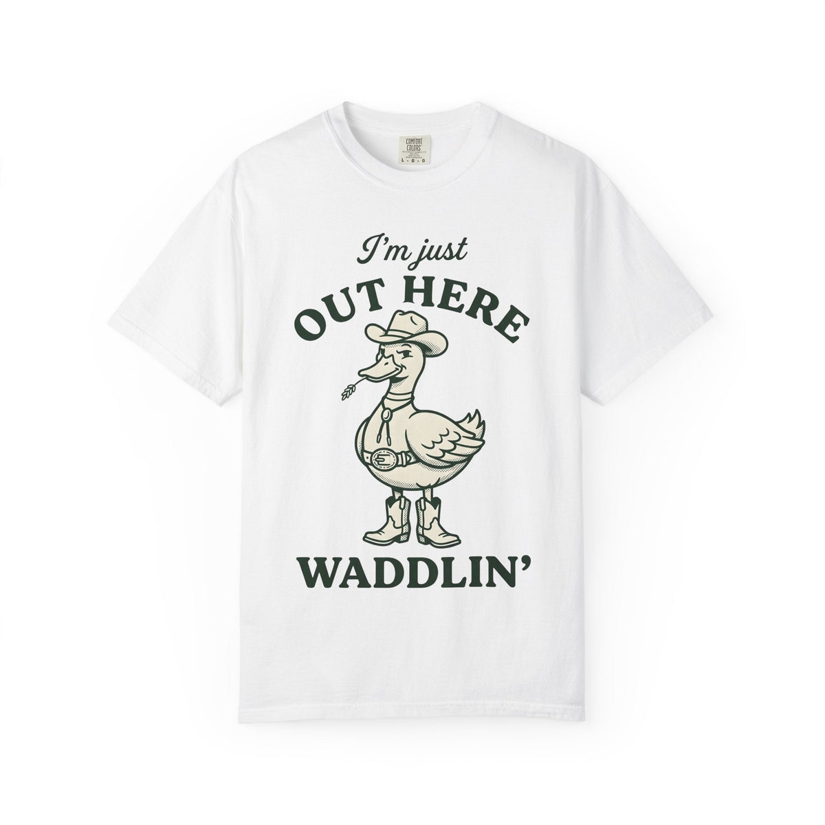 Western Duck Shirt Funny Wildlife Gift Women Comic Tee Duck T-Shirt Humor Fan Cartoon Tshirt Wildlife Graphic Retro Western Hat Tshirt
