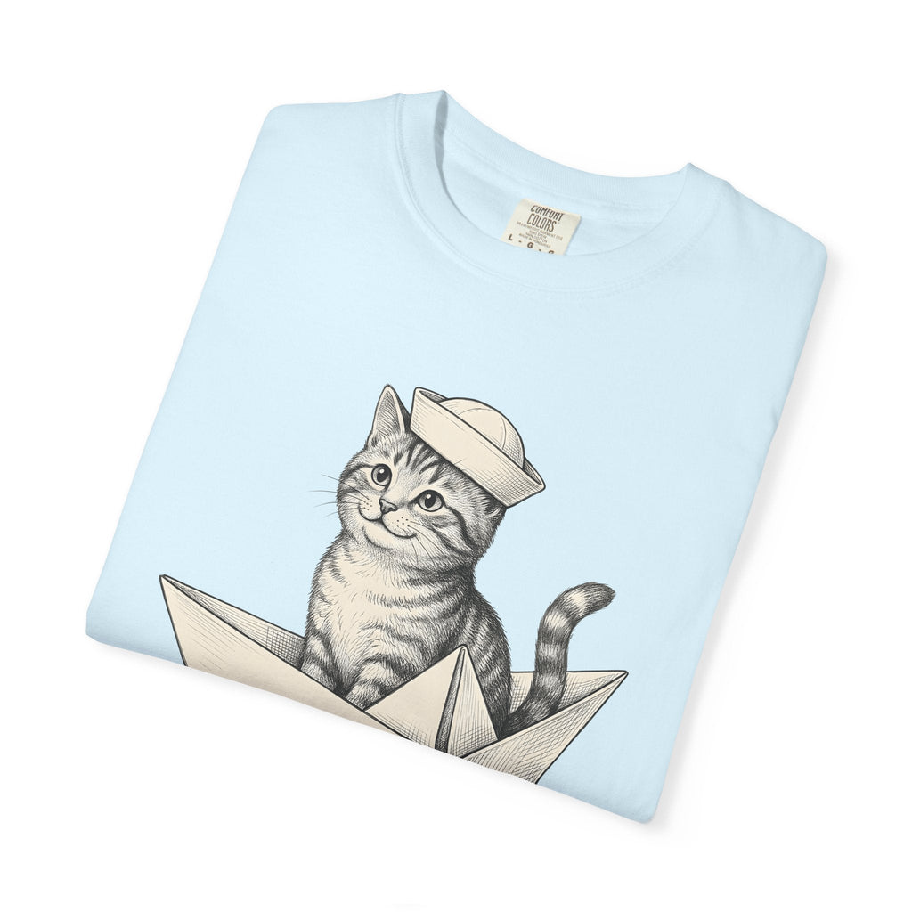 Kitten Boat Shirt Cat Animals Unisex Gift Hand Drawn Tee product image 8