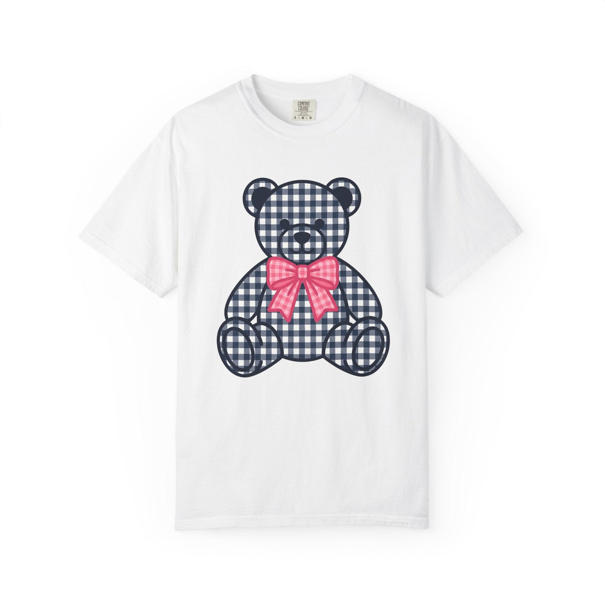 Plaid Teddy Bear Shirt Cute Animal Unisex Gift Kawaii Tee product image 1