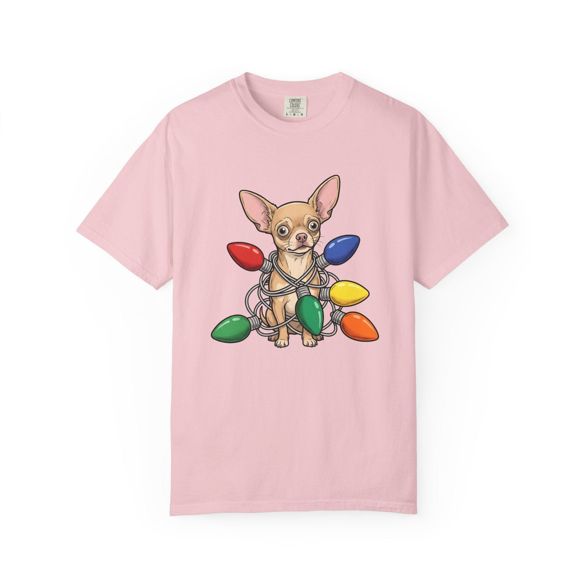 Chihuahua Christmas Lights Cute T-Shirt – Holiday Dog Lover product image 3