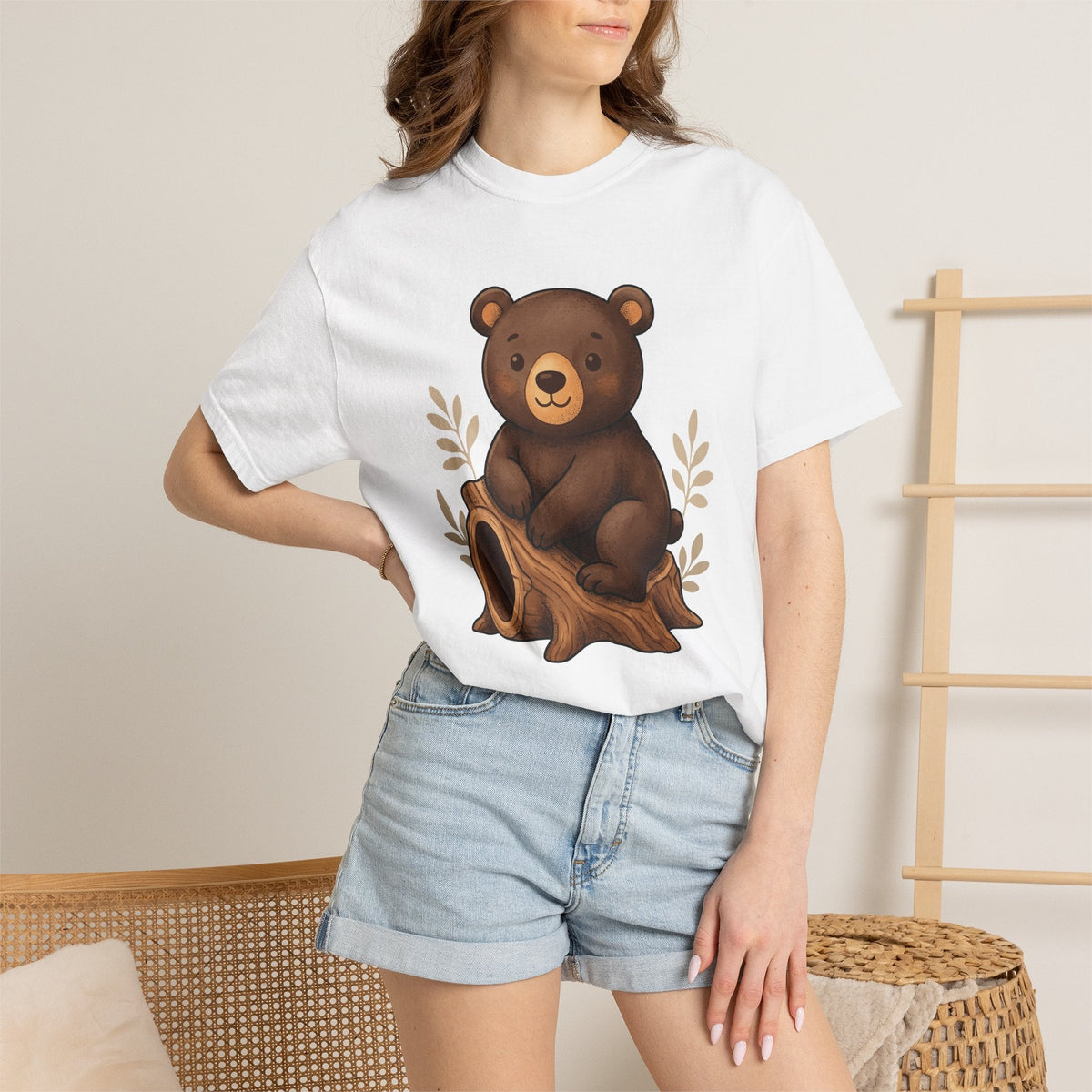 Bear Cub Shirt Animals Woodland Unisex Gift Cute Tee product image 6