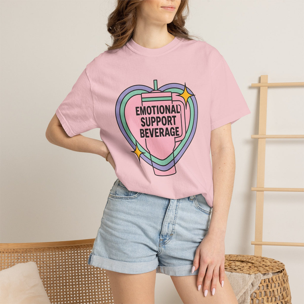Insulated Cup Shirt Coffee Wellness Unisex Gift Soft Colors Tee Tumbler T-Shirt